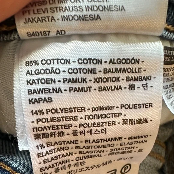 Levi's Wedgie Straight Fit Denim Jeans sz 25 - Picture 4 of 8